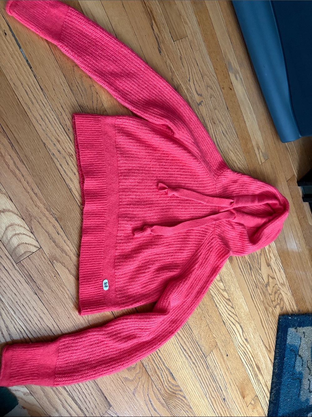Abercrombie & Fitch Ribbed Cowl-Neck Sweater in Hot Pink
